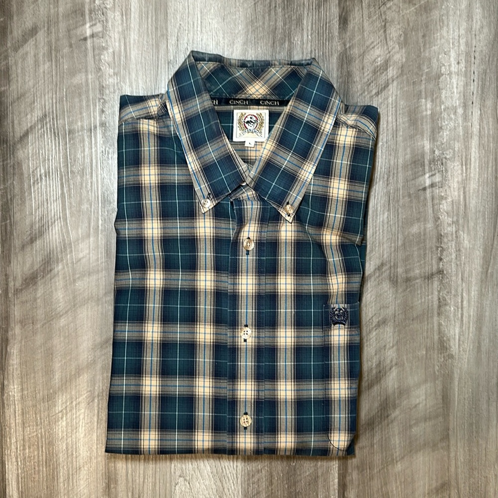 Cinch Western Long Sleeve Button Down - Large